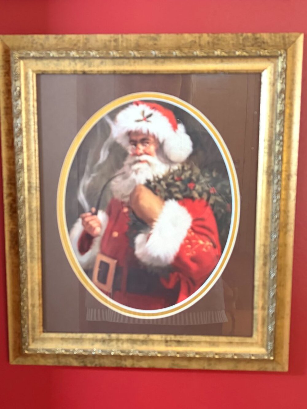 RARE NEW Fine Art Print by Tom Browning Spirit of Santa Custom Framed